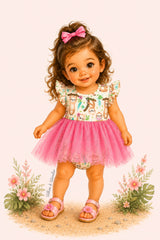 Summer Sloths Baby Skirted Bubble | Pete + Lucy