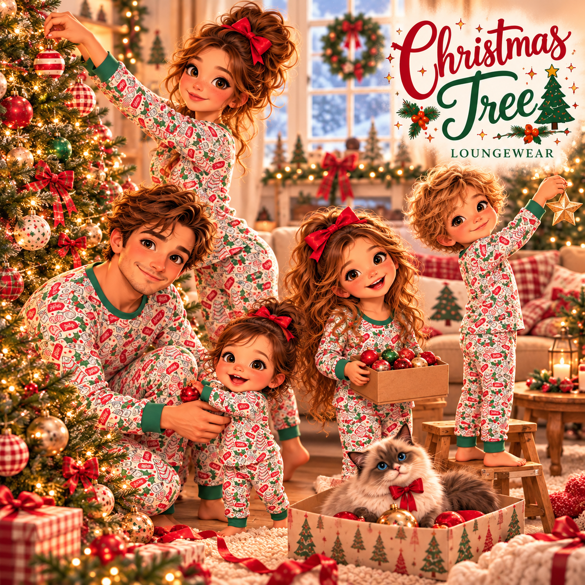 Christmas Tree Cakes Adult Loungewear | Pete and Lucy