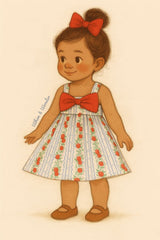 Rows of Apples Bow Dress