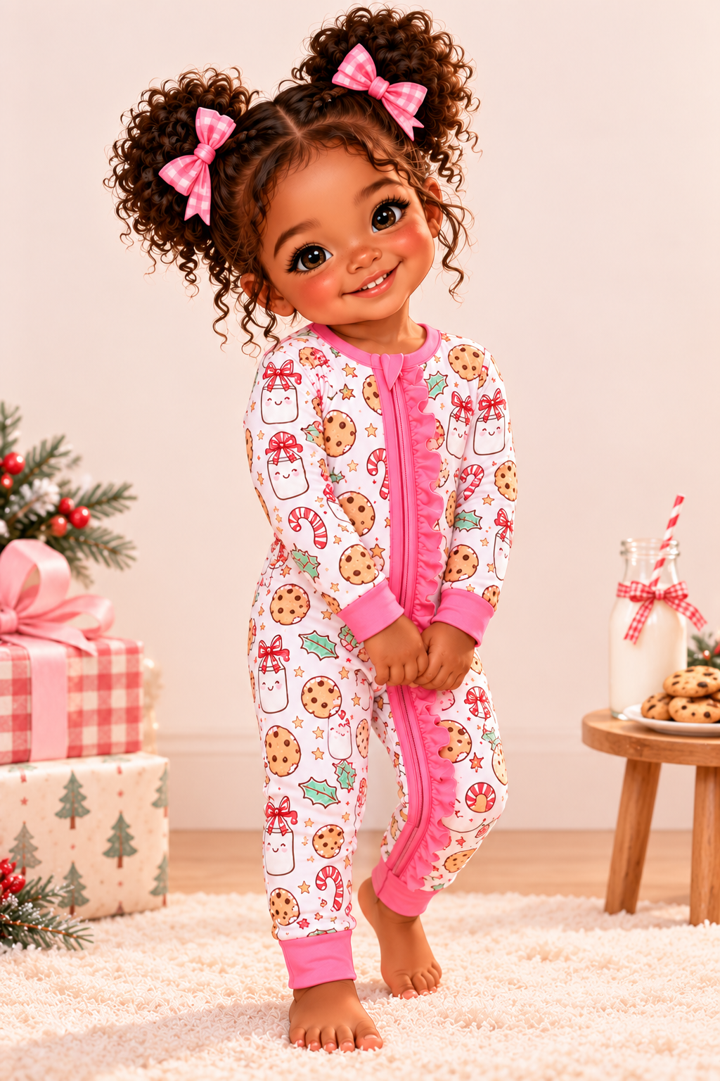 Cookies For Santa Bamboo Baby Romper