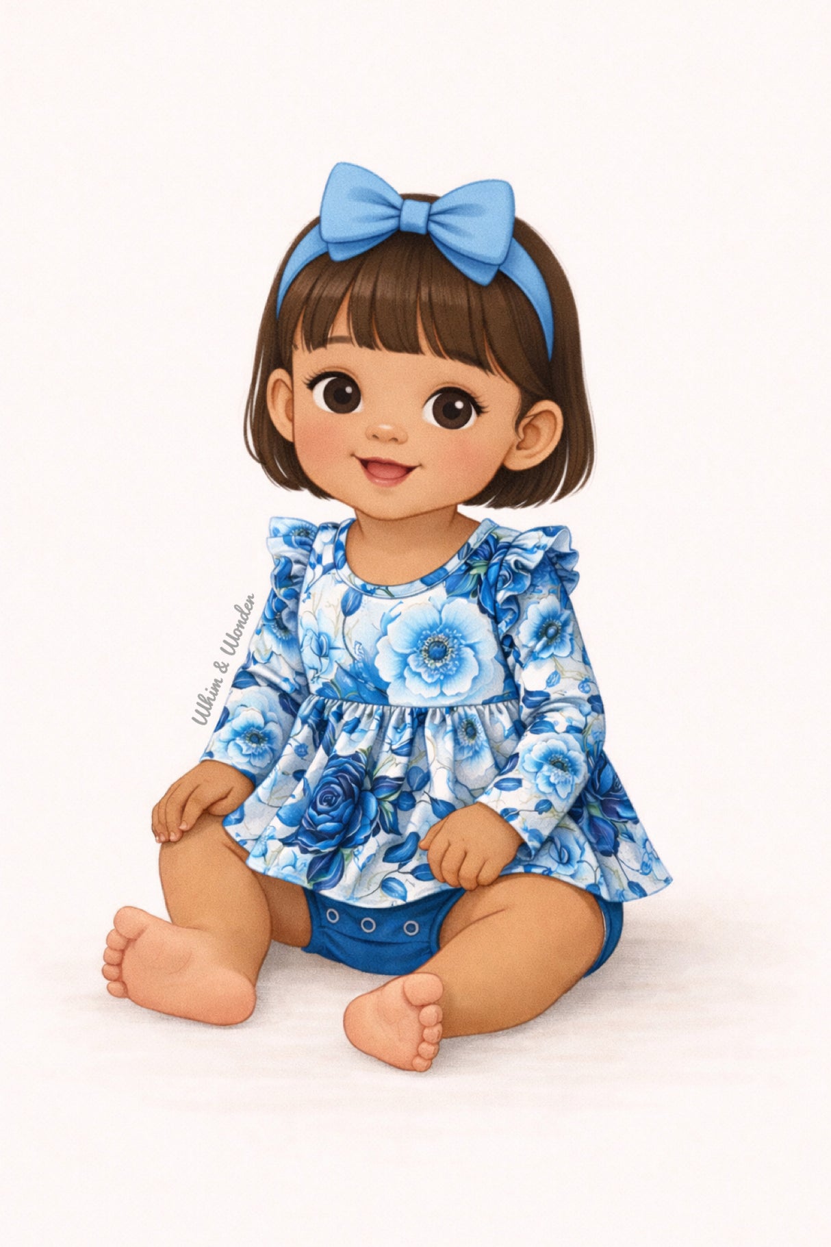 Winterberry Blooms Baby Skirted Romper | Pete + Lucy