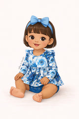 Winterberry Blooms Baby Skirted Romper | Pete + Lucy