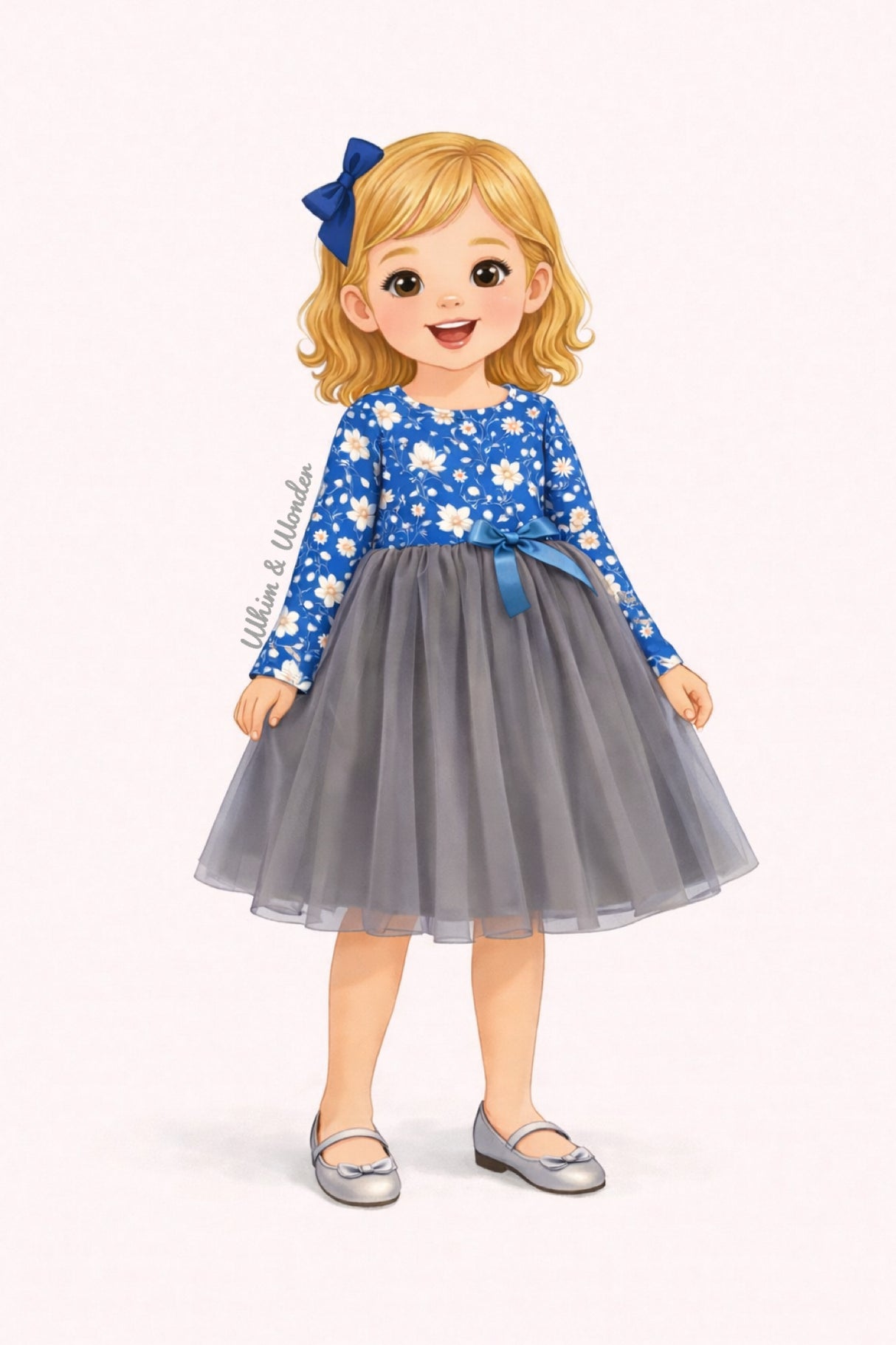 Winter Floral Tulle Dress | Twocan