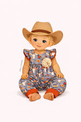 Western & Roses Baby Romper | Twocan