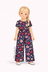 Deep Red Floral Jumpsuit | Twocan