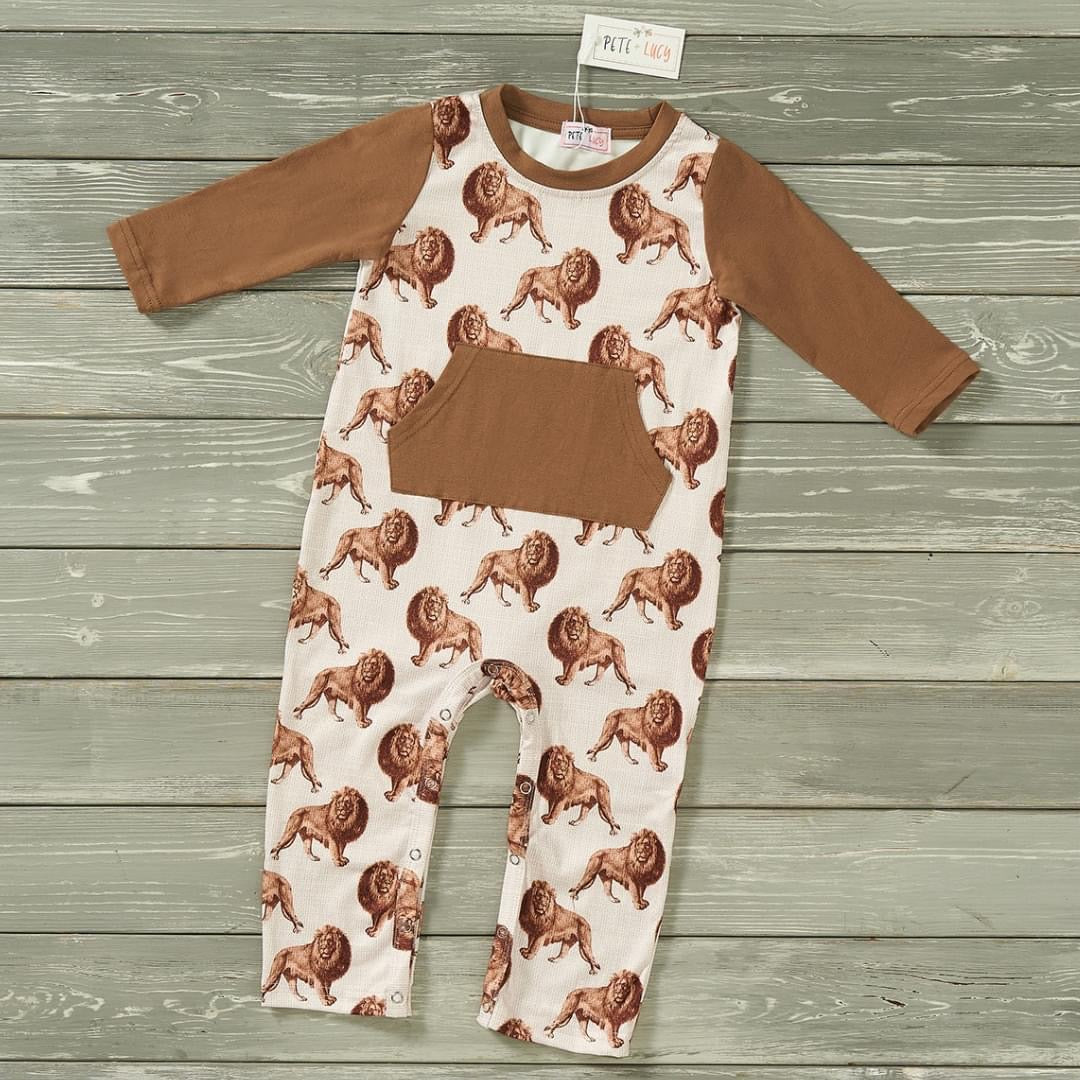On a Safari Baby Romper By Pete and Lucy