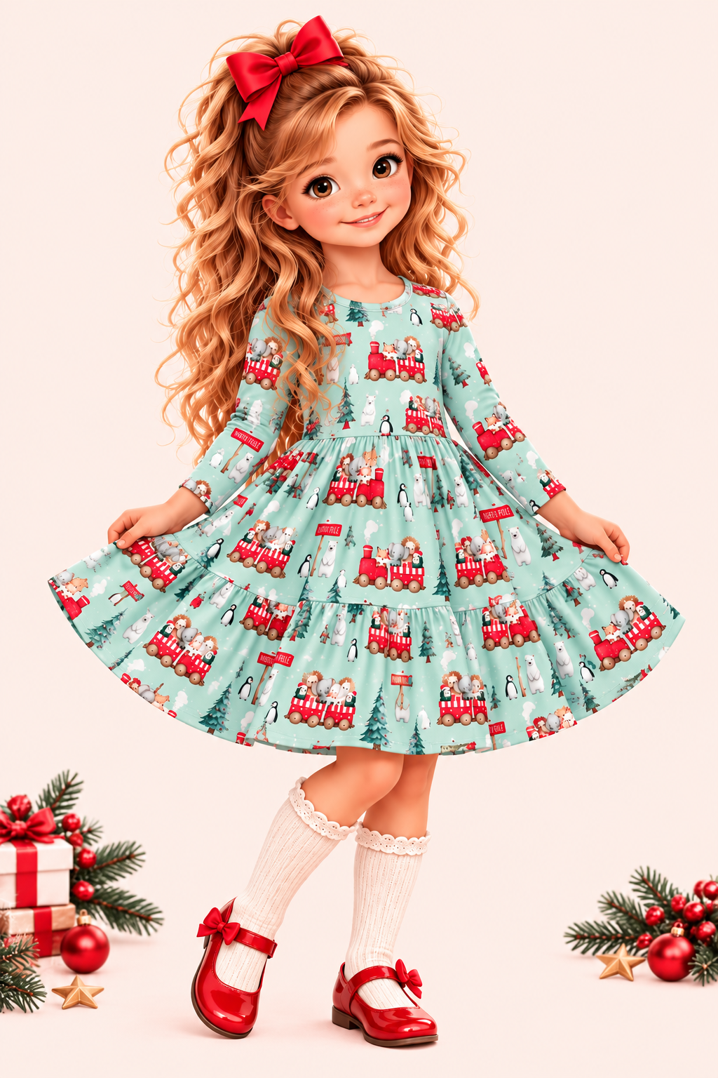 North Pole Express Dress | Pete and Lucy