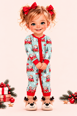 North Pole Express Baby Girl Romper | Pete and Lucy
