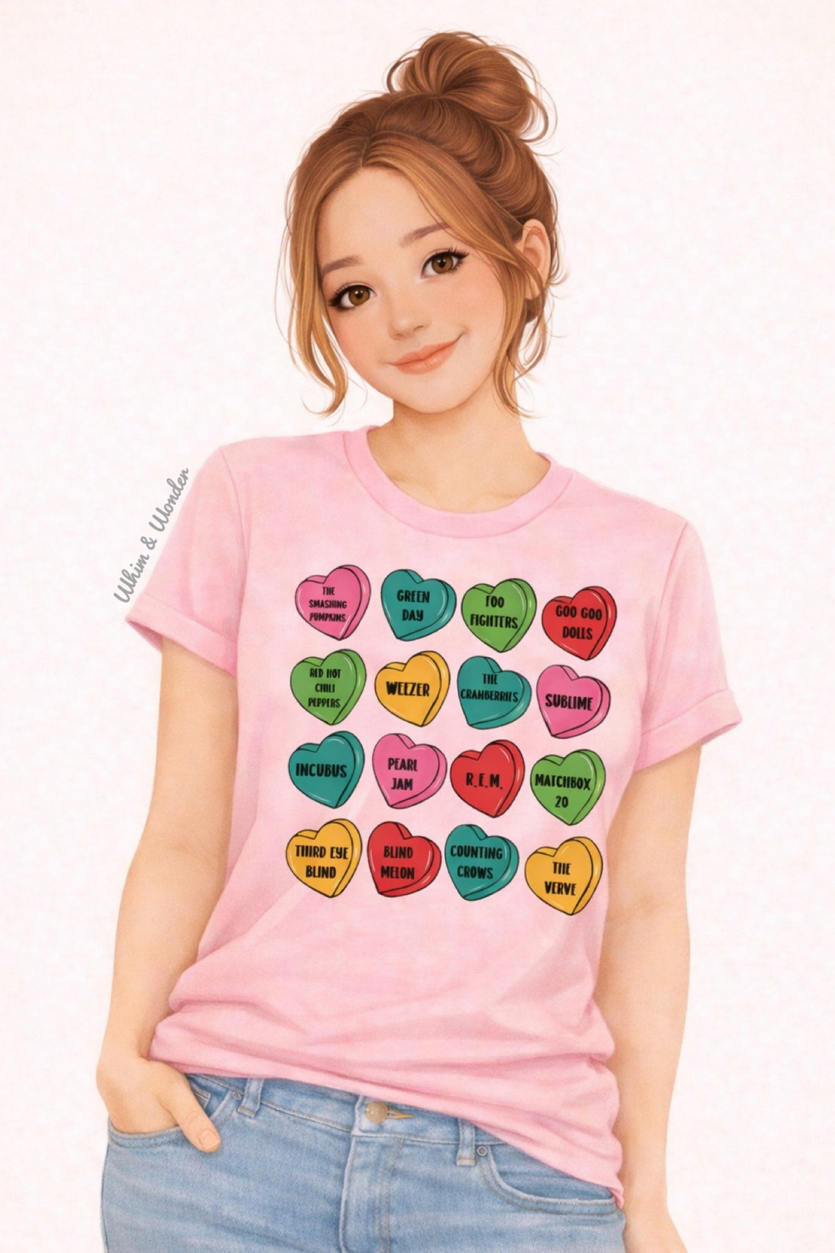 90's Rock Candy Hearts | Graphic Tee