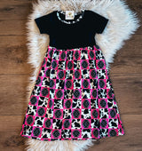 Southwest Cowprint Maxi Dress | Twocan