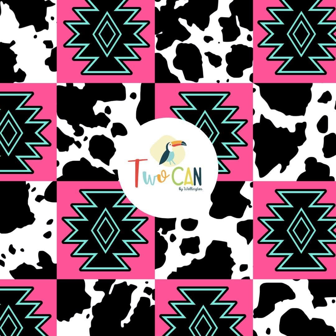 Southwest Cowprint Zip Up Baby Romper | Twocan