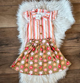 Funky Floral & Stripes Skort Set | Twocan