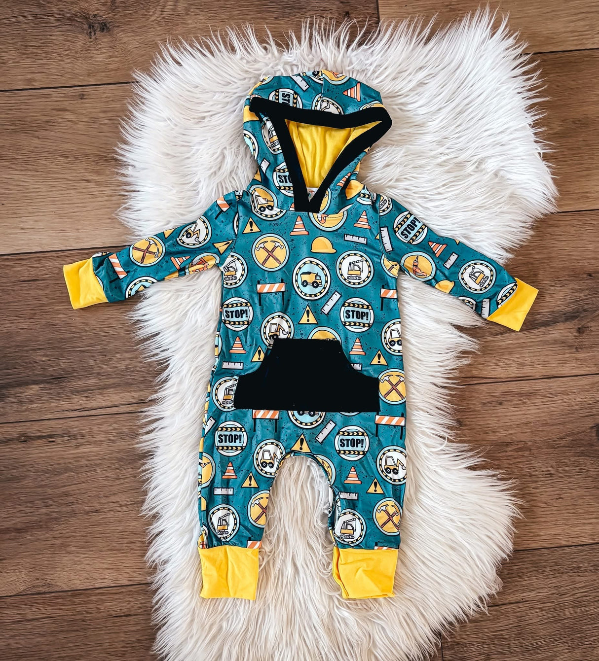 Construction Vibes Baby Romper | Twocan