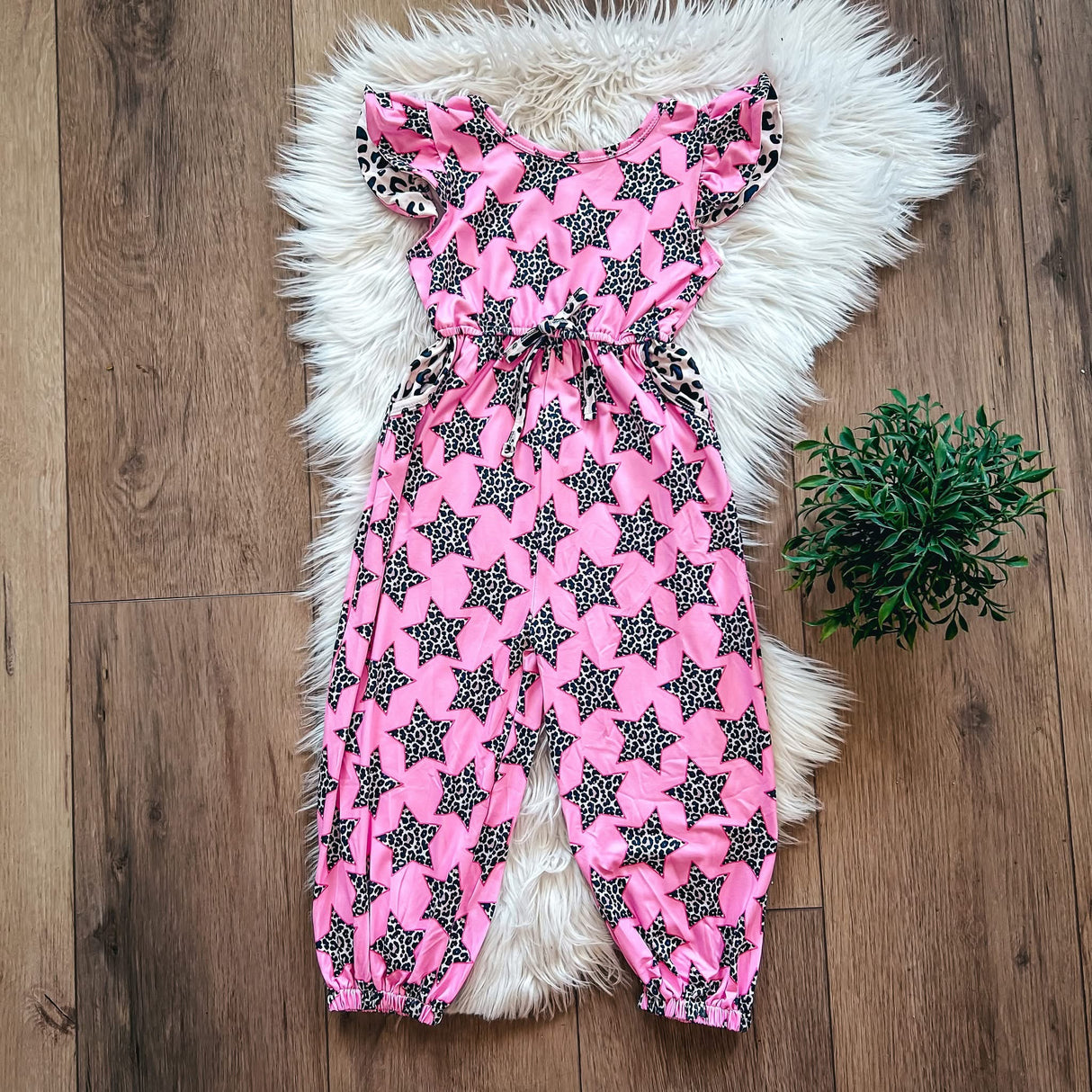 Pink Stars + Leopard Jumpsuit | Twocan