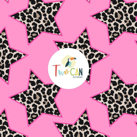 Pink Stars + Leopard Baby Romper | Twocan