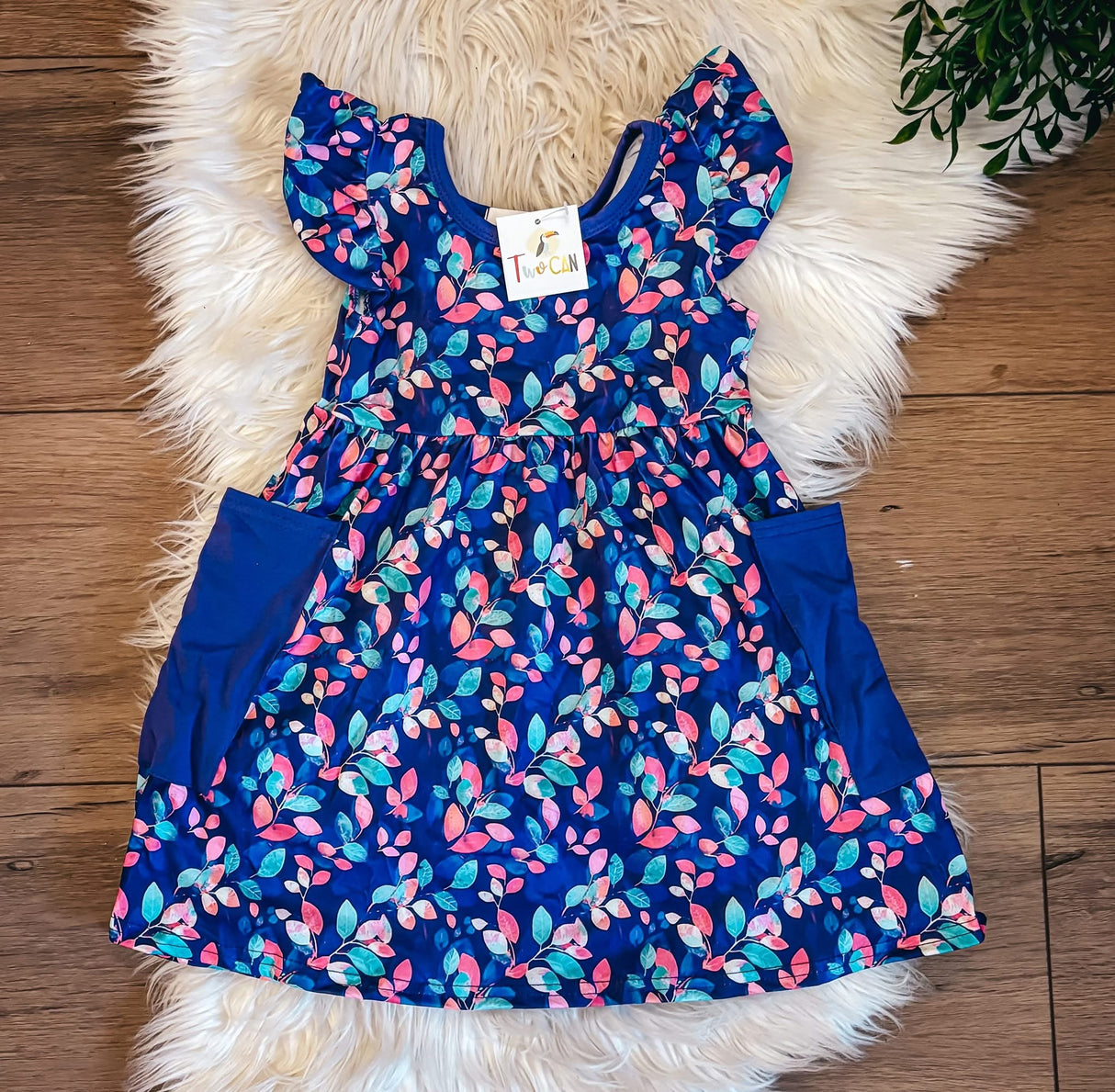 Purple Leafy Dress | Twocan