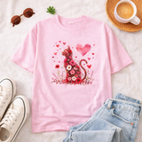 Valentine Floral Cat | Graphic Tee