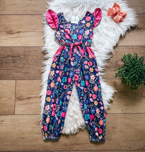 Bright Spring Floral Jumpsuit by Wellie Kate