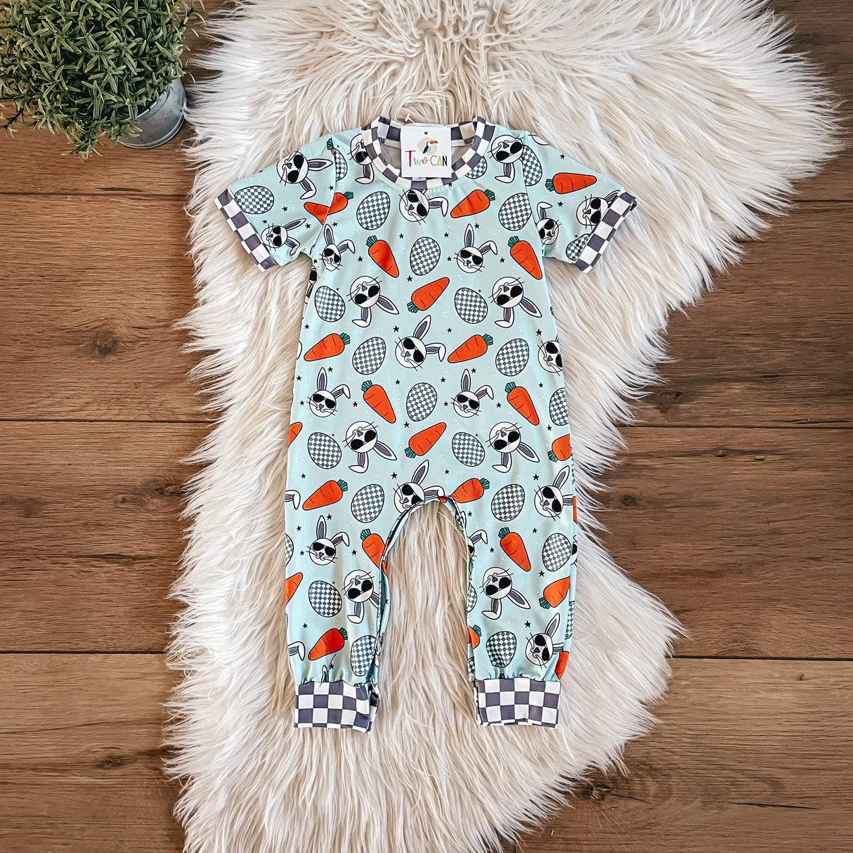 Cool Bunnies Baby Romper by Twocan