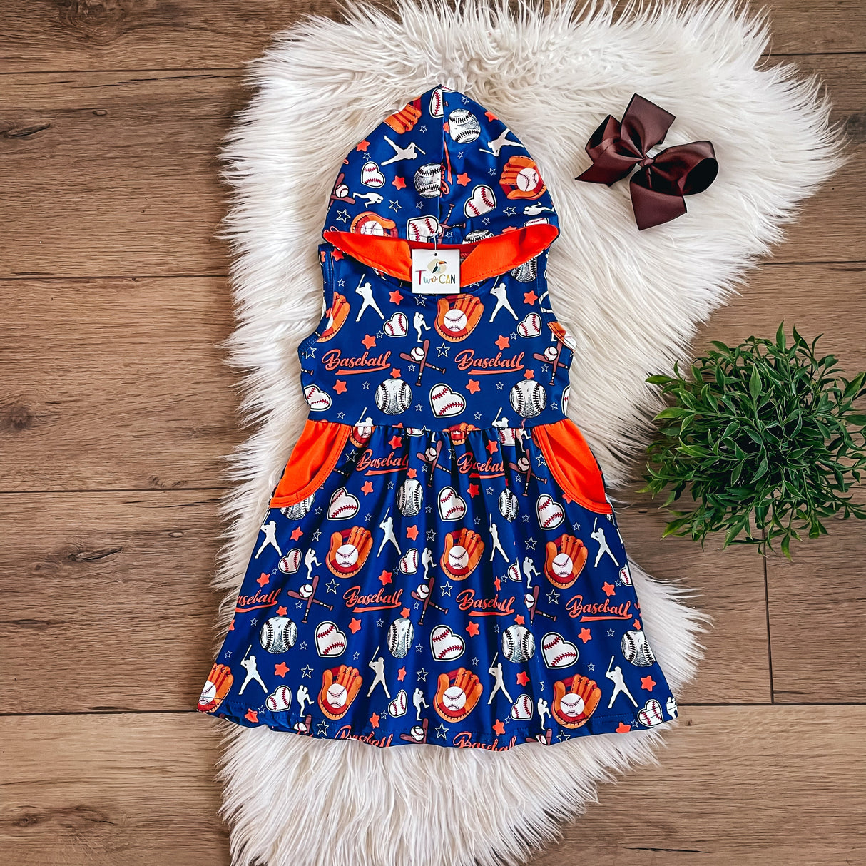 Play Ball Hooded Dress |TwoCan