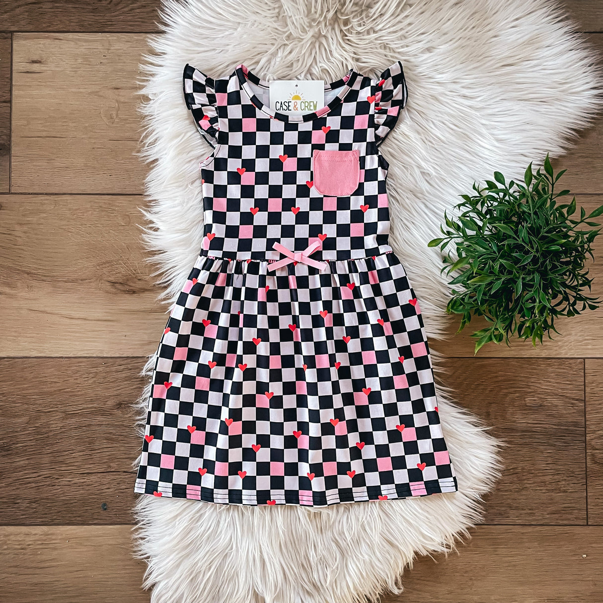 Pink Checkered Dress by Case & Crew