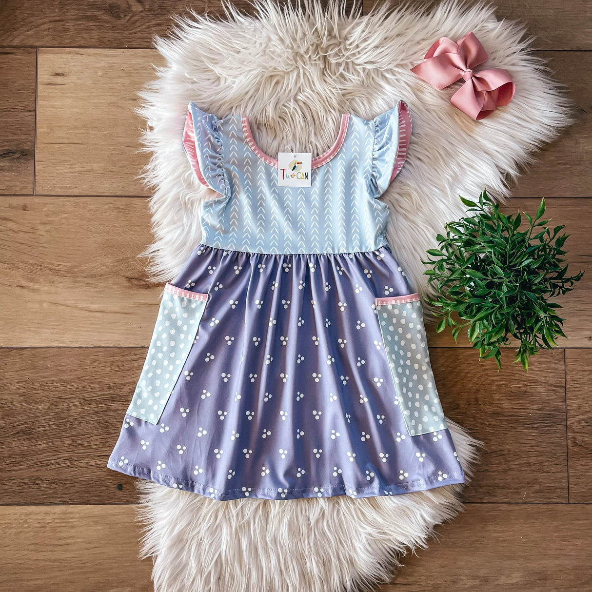 Boho Pastel Pocket Dress by Twocan