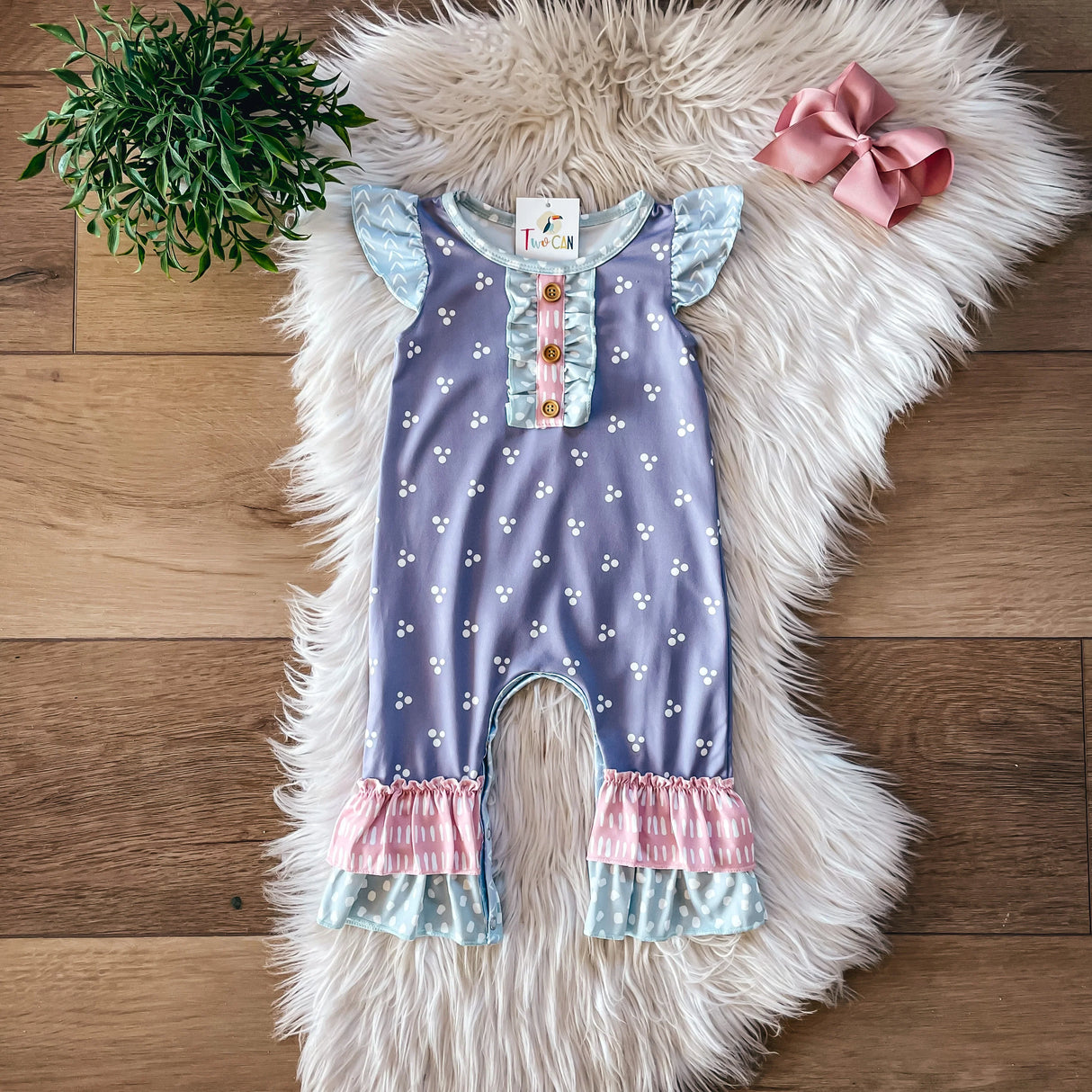 Boho Pastel Baby Romper by Twocan