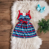 Americana Stars & Stripes Girls Romper | TwoCan