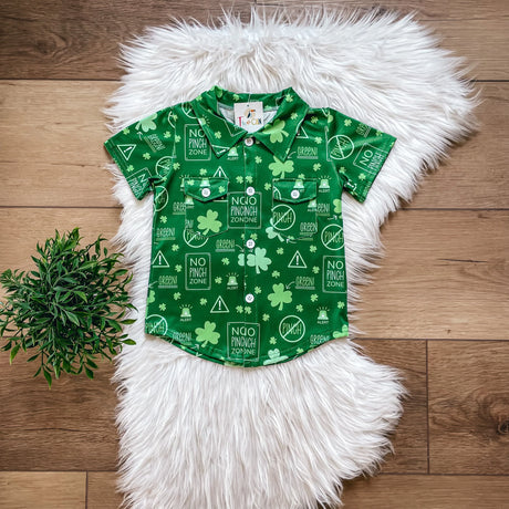 No Pinch Button Up Tee | Twocan