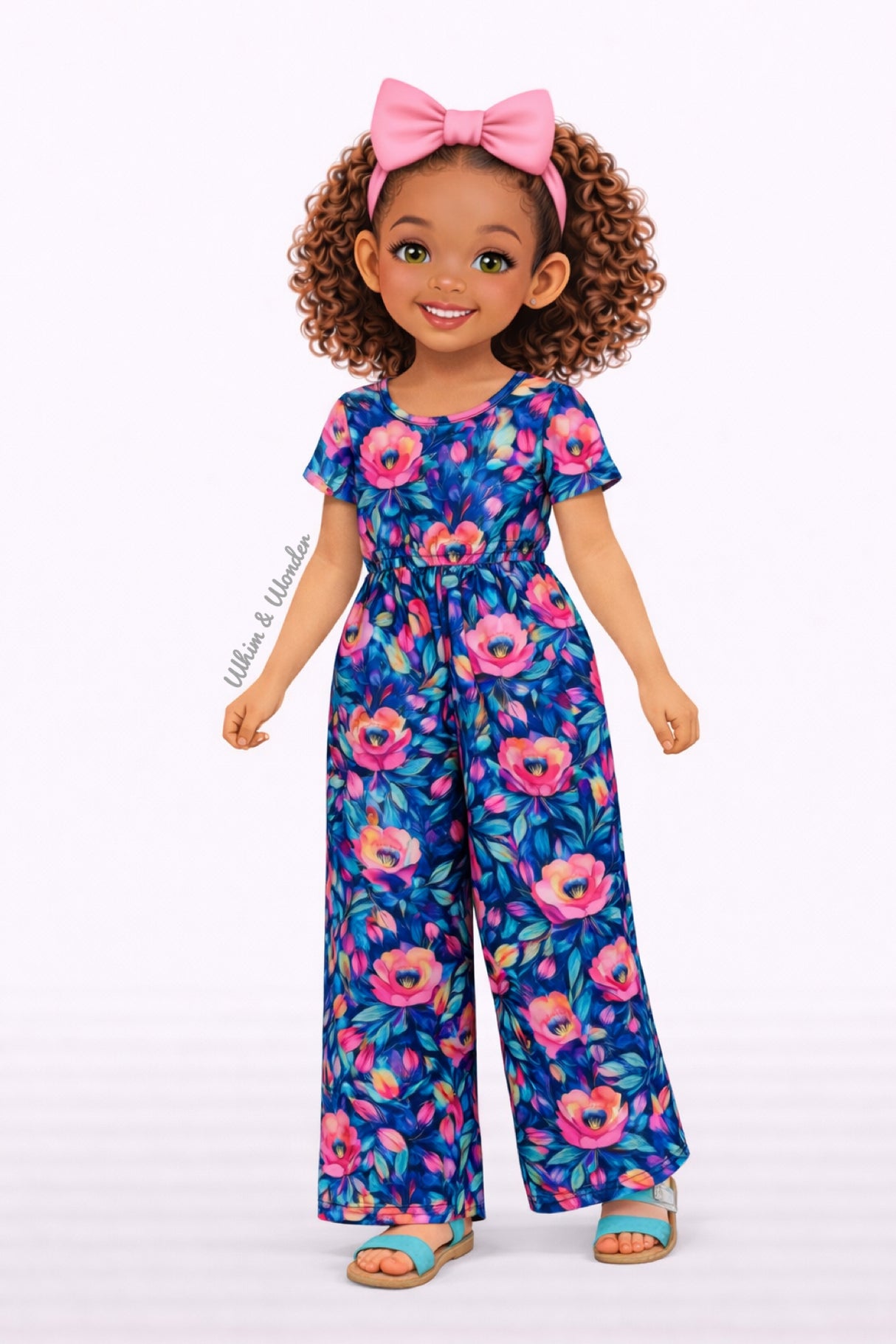 Purple Floral Jumpsuit | TwoCan