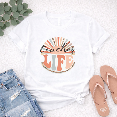 Retro Teacher Life Graphic Tee
