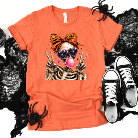 Cute Skeleton Halloween Graphic Tee