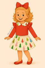 Christmas Tree Splendor Skorts Set | Pete + Lucy