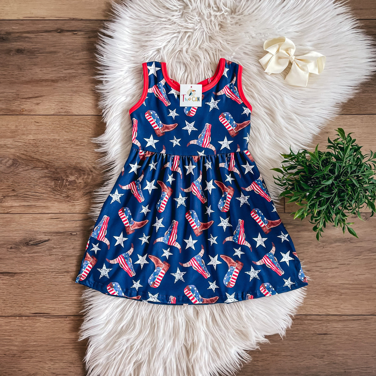 Western Americana Double Bow Dress | TwoCan