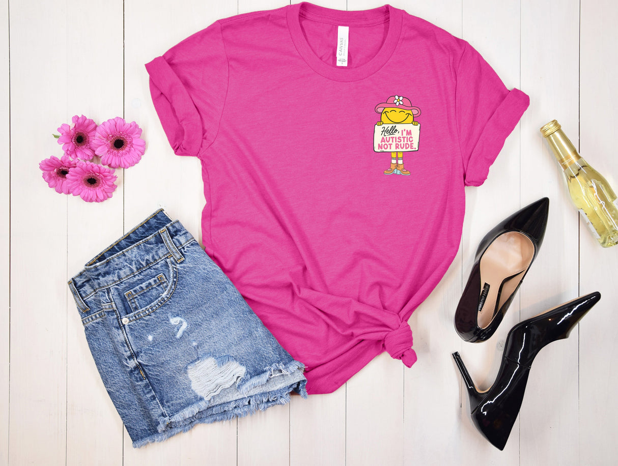 I’m Autistic, Not Rude Graphic Tee