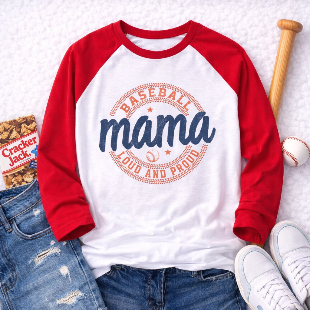 Vintage Baseball Mama Graphic Tee