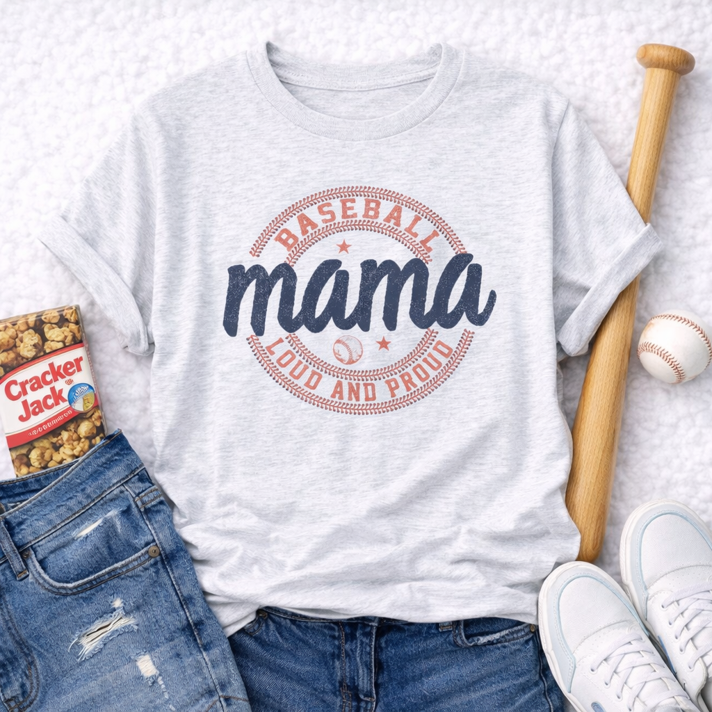 Vintage Baseball Mama Graphic Tee