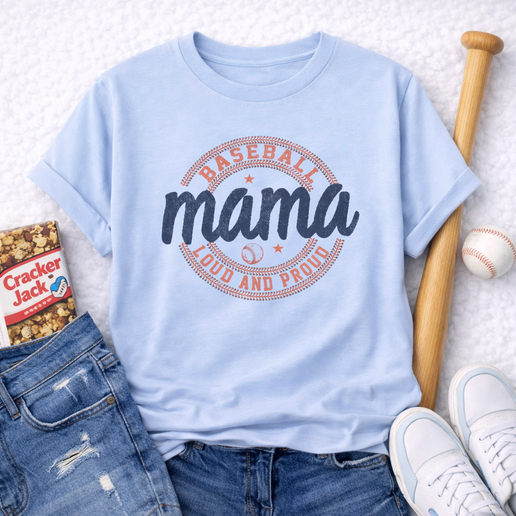 Vintage Baseball Mama Graphic Tee
