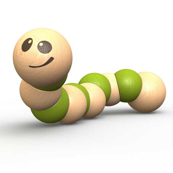 Earthworms - Clutching and Grabbing toys for infants!