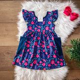 Magenta Floral Dress by Wellie Kate
