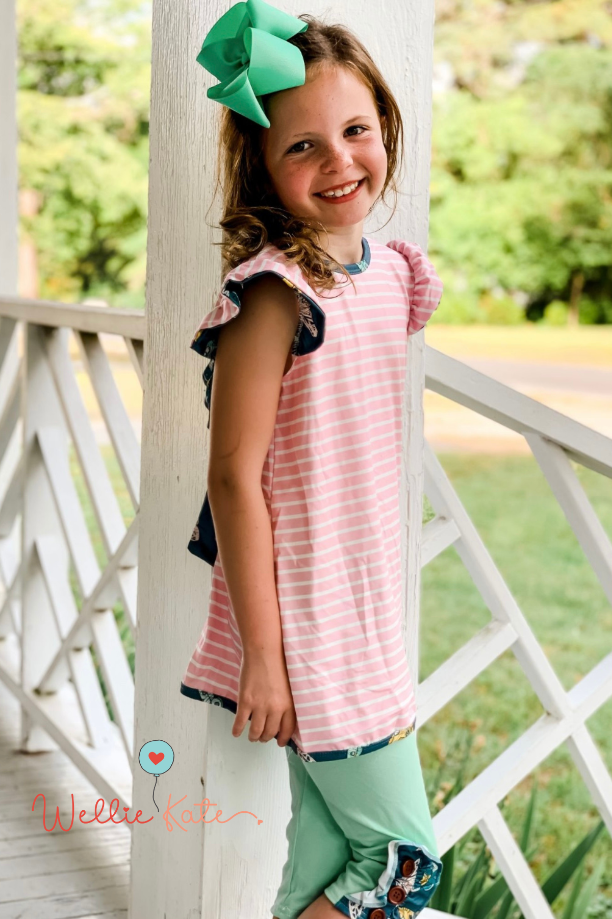 Whimsical Wings Bow Back Capri Set by Wellie Kate