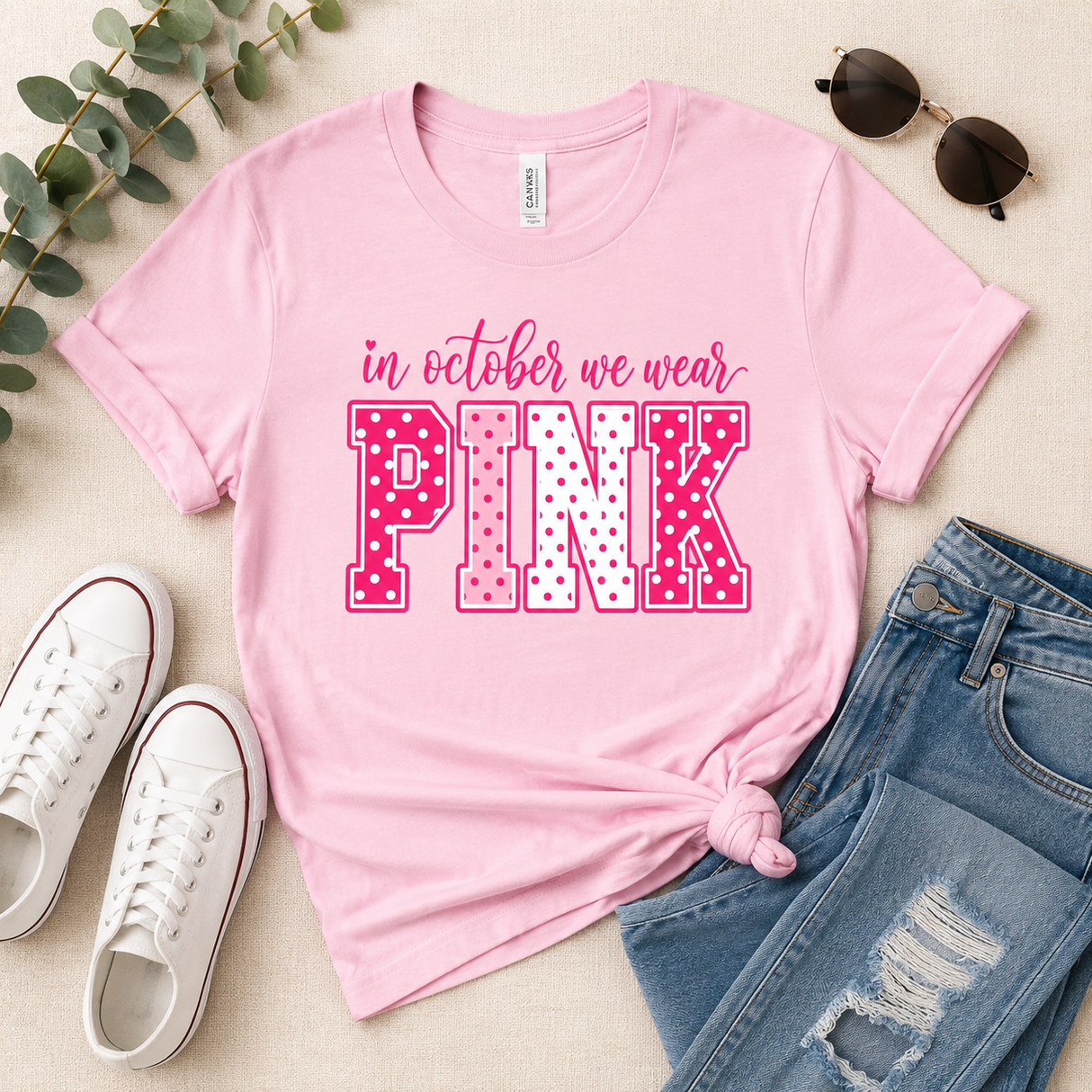 In October We Wear Pink Graphic Tee or Sweatshirt | Women's