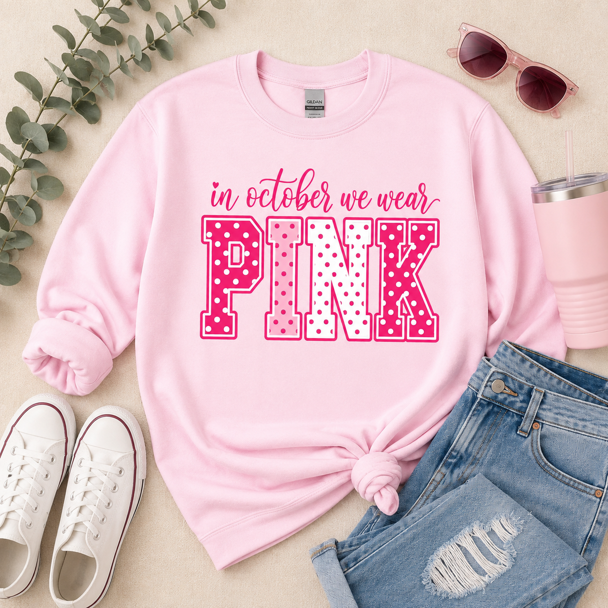 In October We Wear Pink Graphic Tee or Sweatshirt | Women's