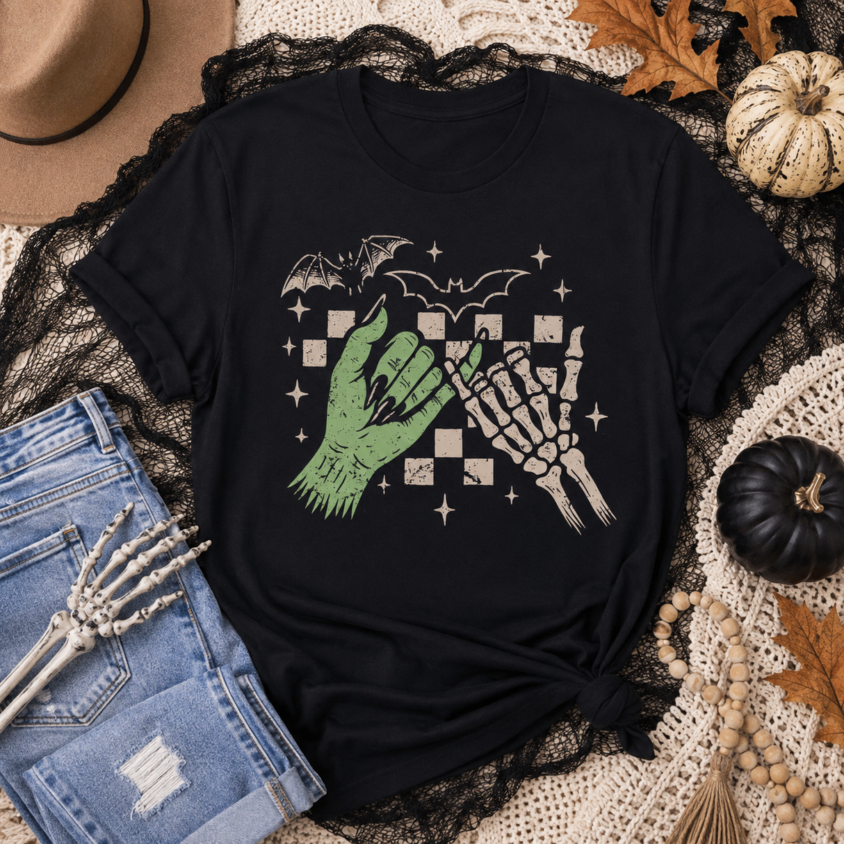 Halloween Pinky Promise Graphic Tee | Women's