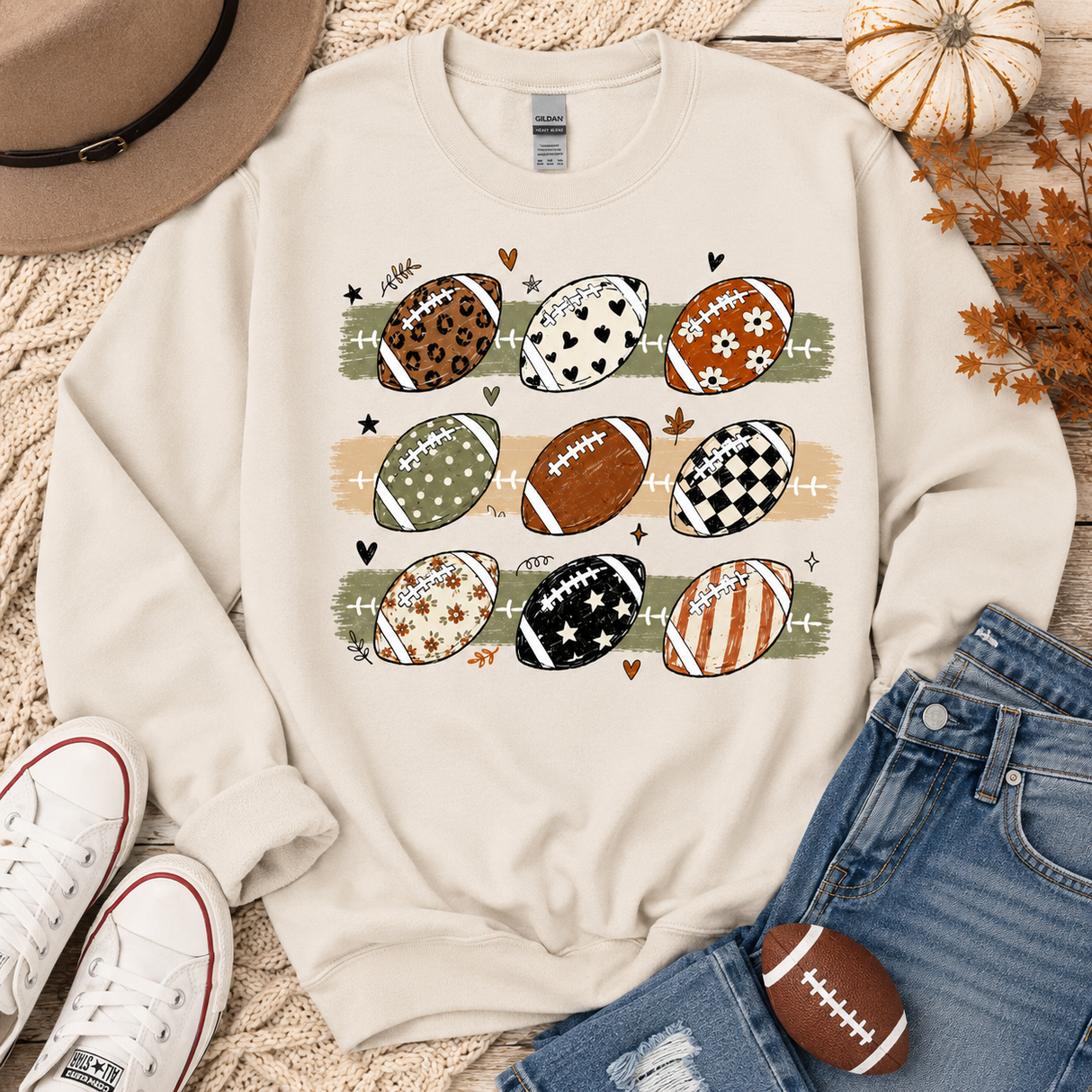 Football Grid Graphic Sweatshirt | Women's