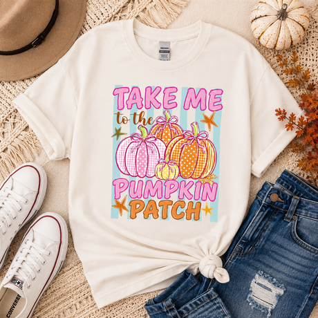 Pumpkin Patch Stripes Graphic Tee | Women's