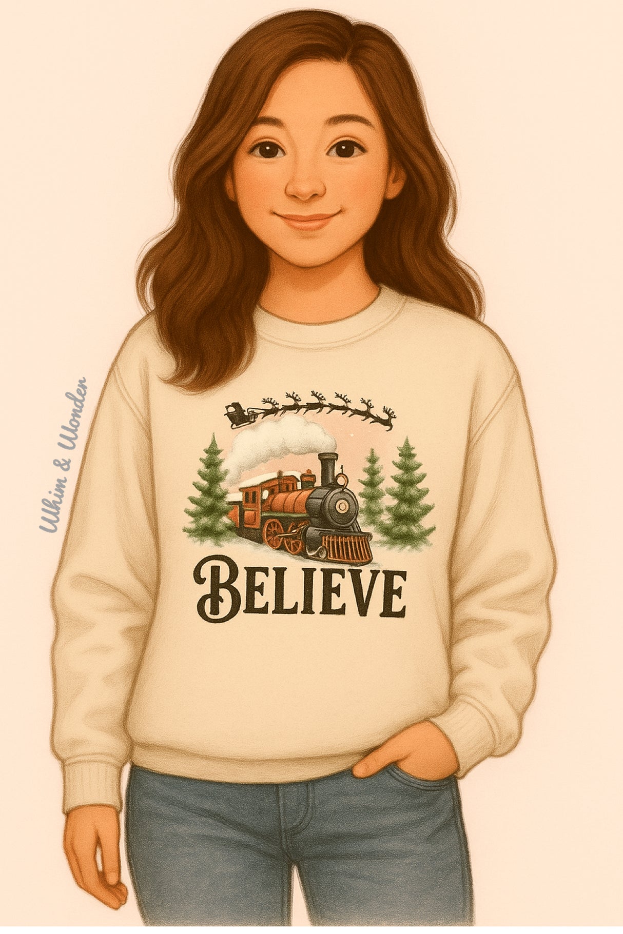 Believe North Pole Train | Graphic Sweatshirt