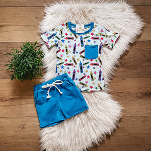 Color Me For School Shorts Set by Twocan
