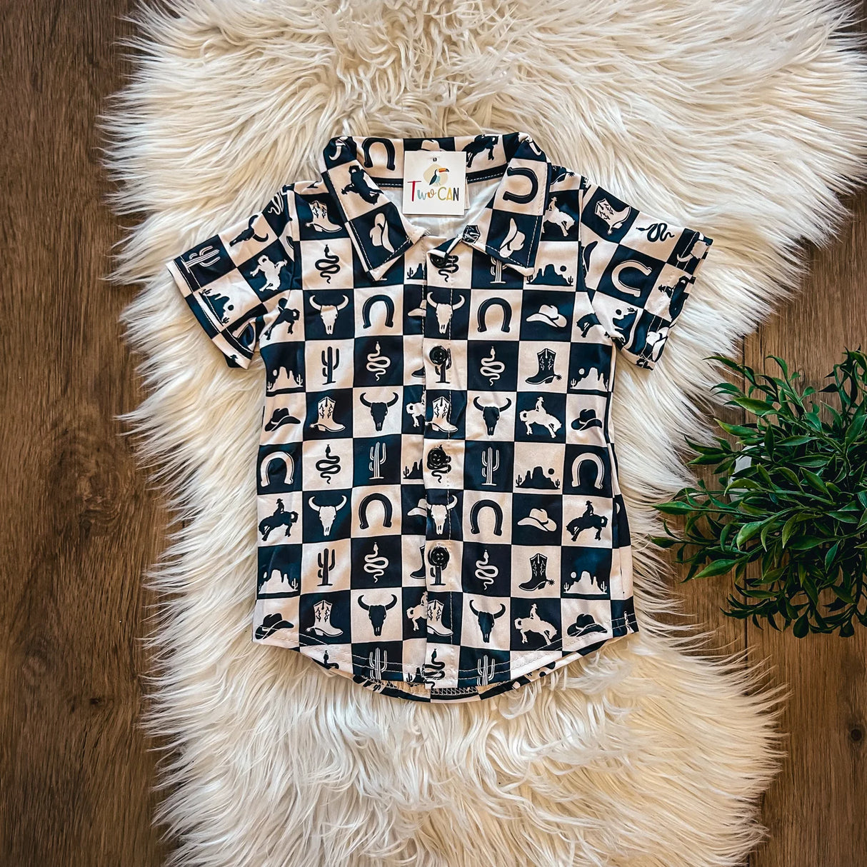 Western Checkered Button Down Shirt | TwoCan
