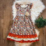 Western & Roses Triple Ruffle Dress | Twocan